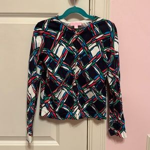 Lily Pulitzer girls cardigan; size large